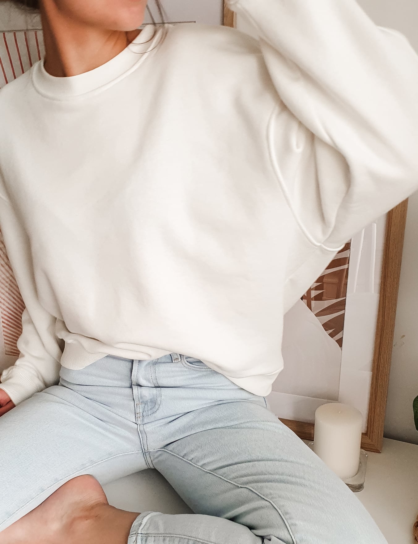 Damska bluza oversize biała Coconut