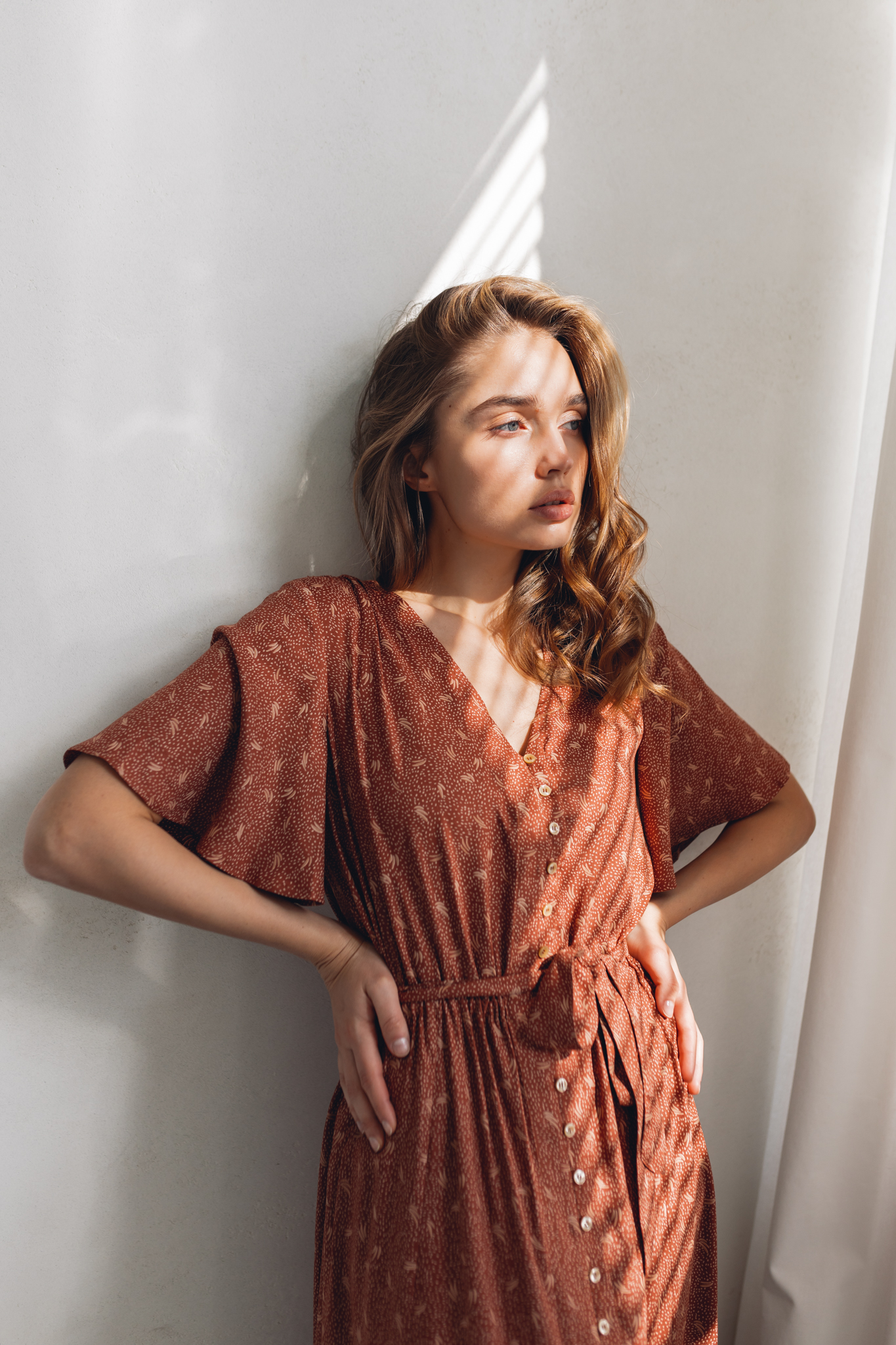 Sukienka maxi brązowa Sunset Dream