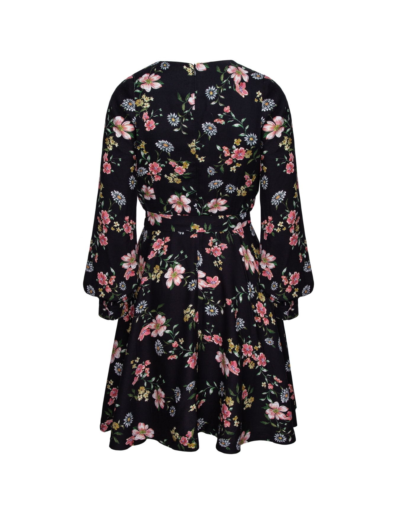 Rozkloszowana sukienka w kwiaty Aksamitka