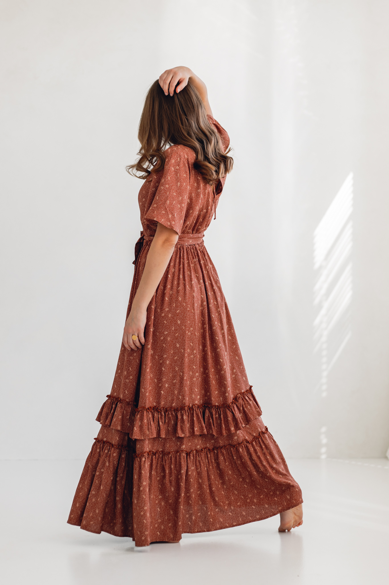 Sukienka maxi brązowa Sunset Dream