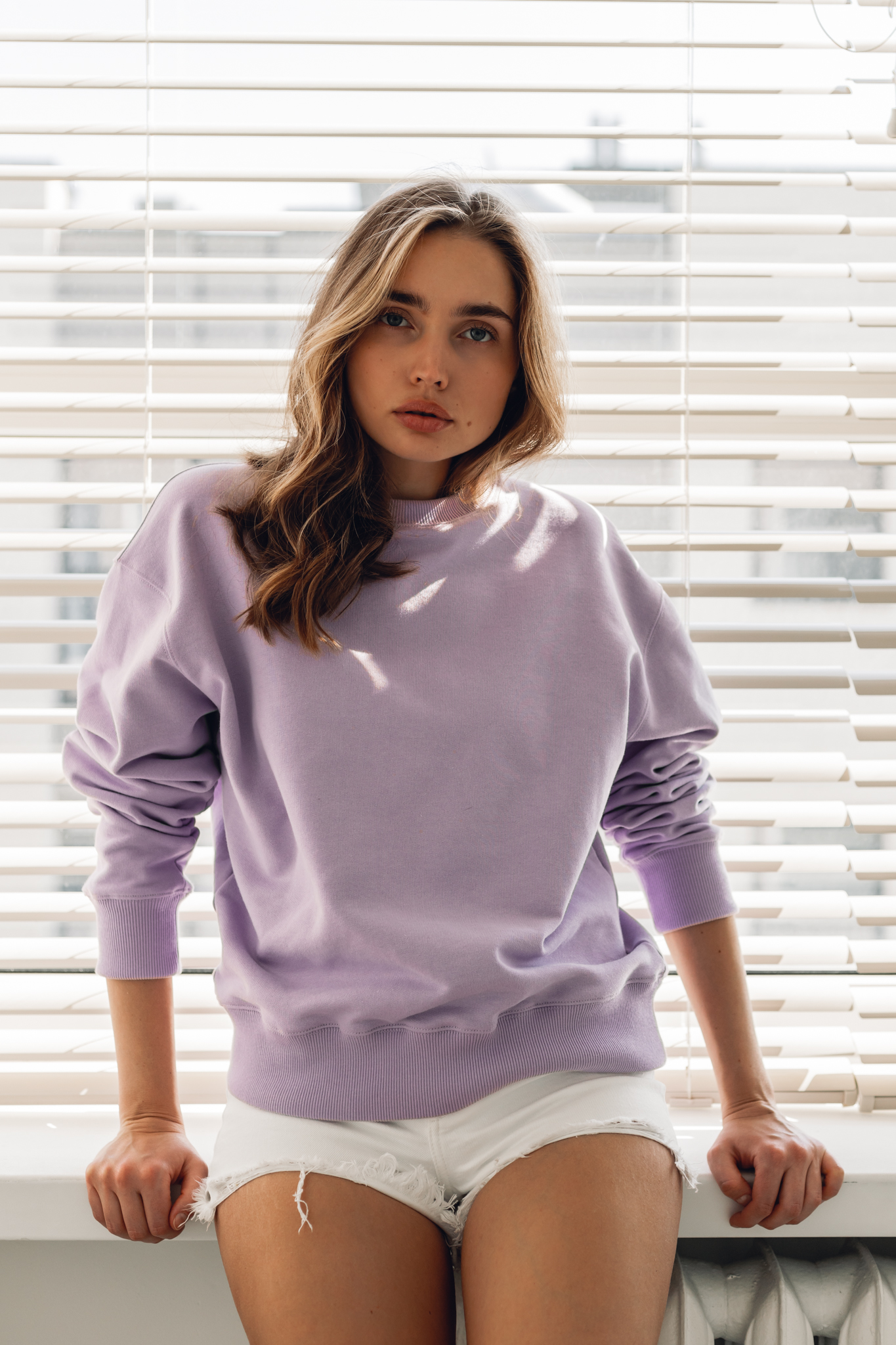 Damska bluza lawendowa oversize