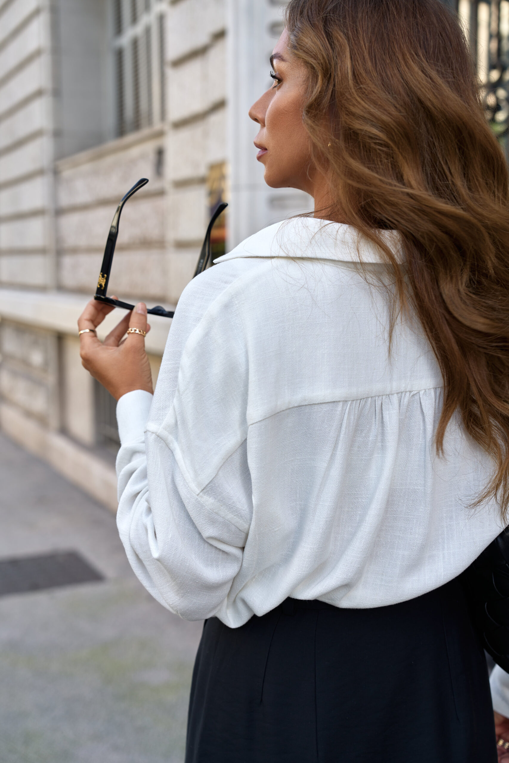 Biała koszula damska lniana Sand Shell