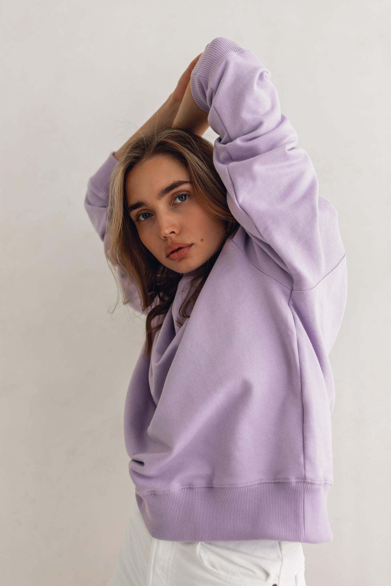 Damska bluza lawendowa oversize