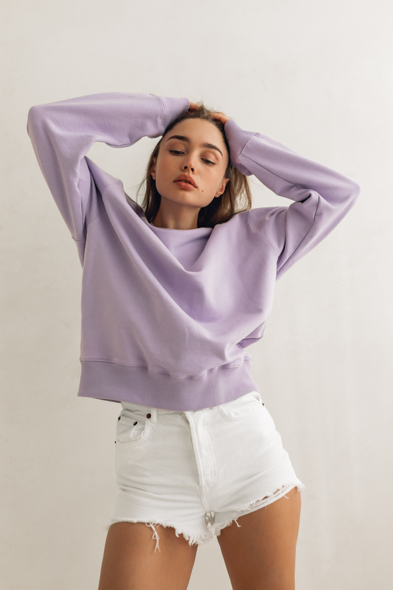 Damska bluza lawendowa oversize