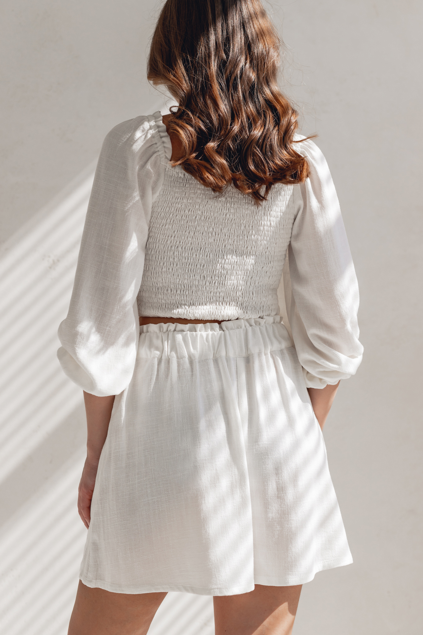 Białe boho szorty White Pearl