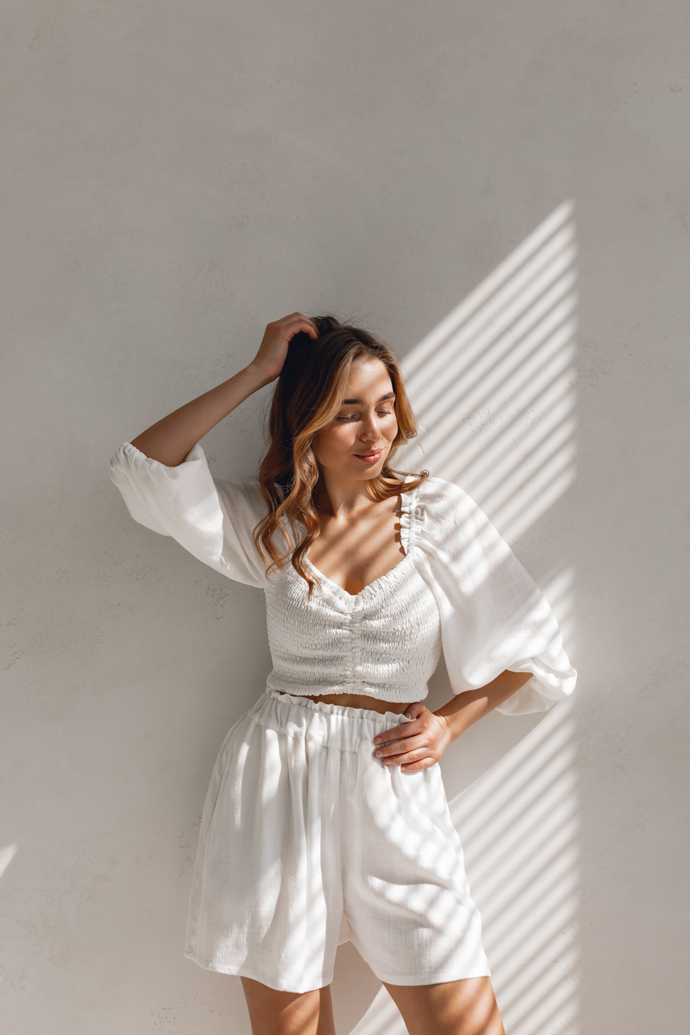 Białe boho szorty White Pearl