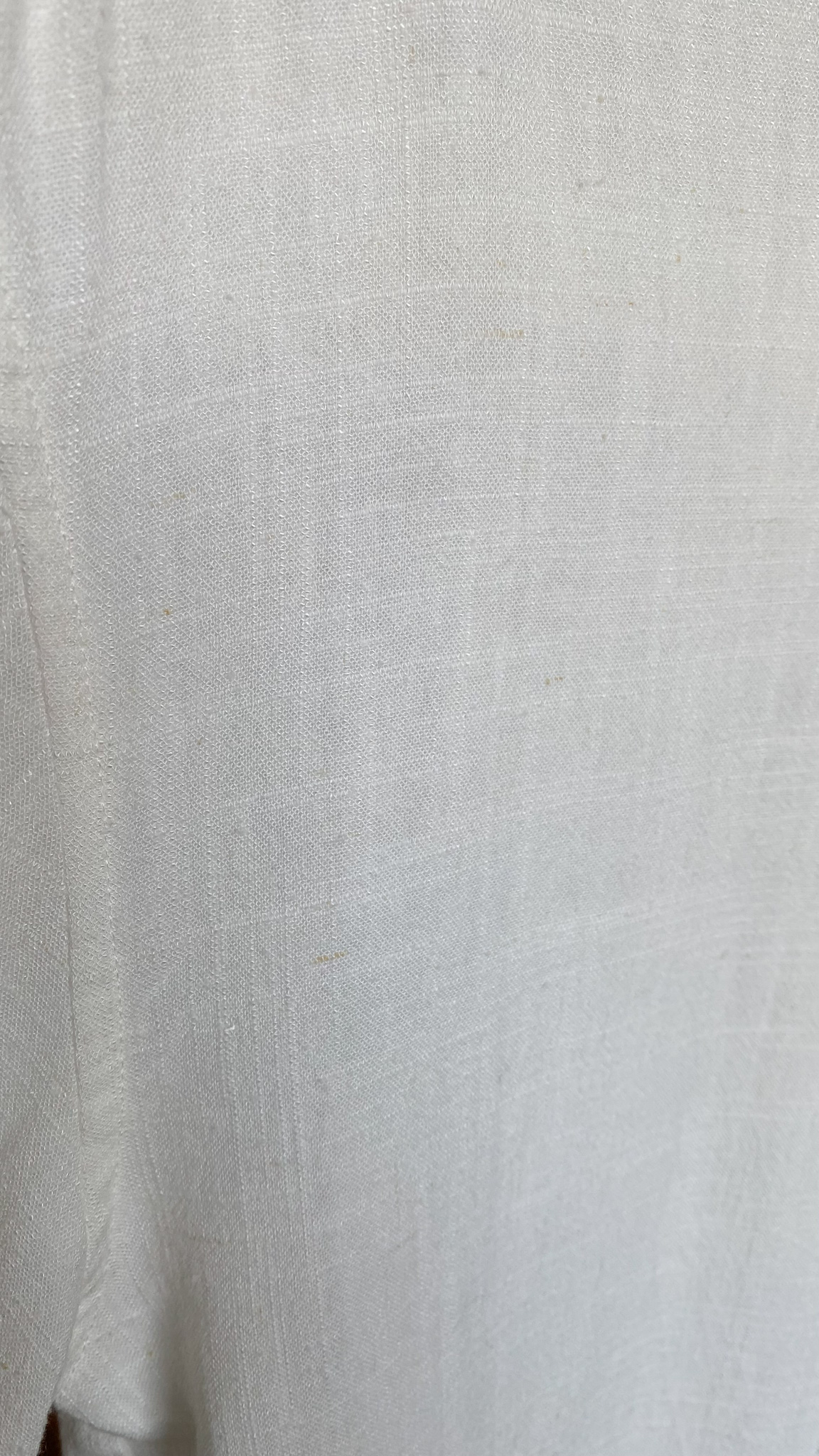 Biała koszula damska lniana Sand Shell z dużą ilością naturalnych nitek