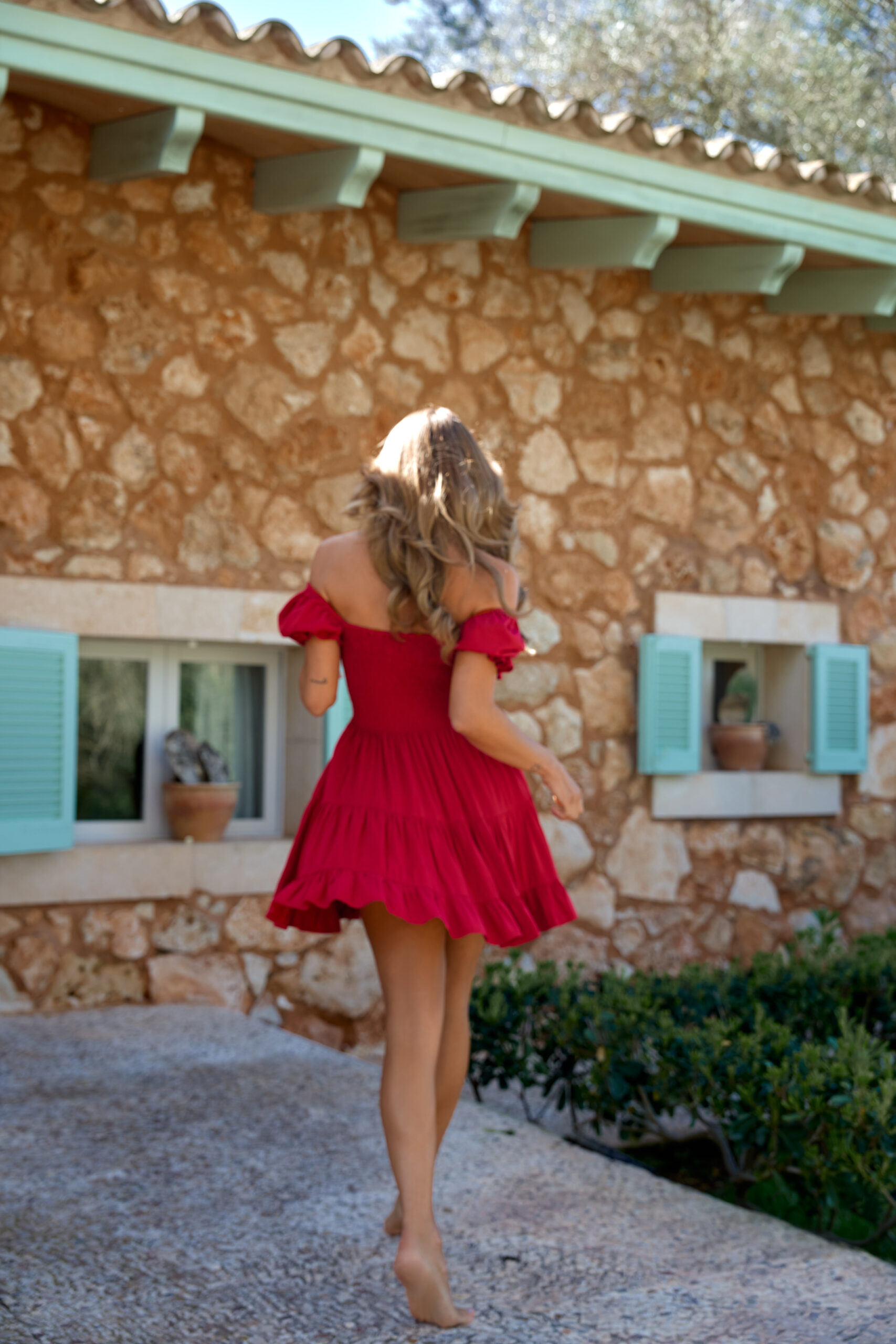 Czerwona mini sukienka Penelope